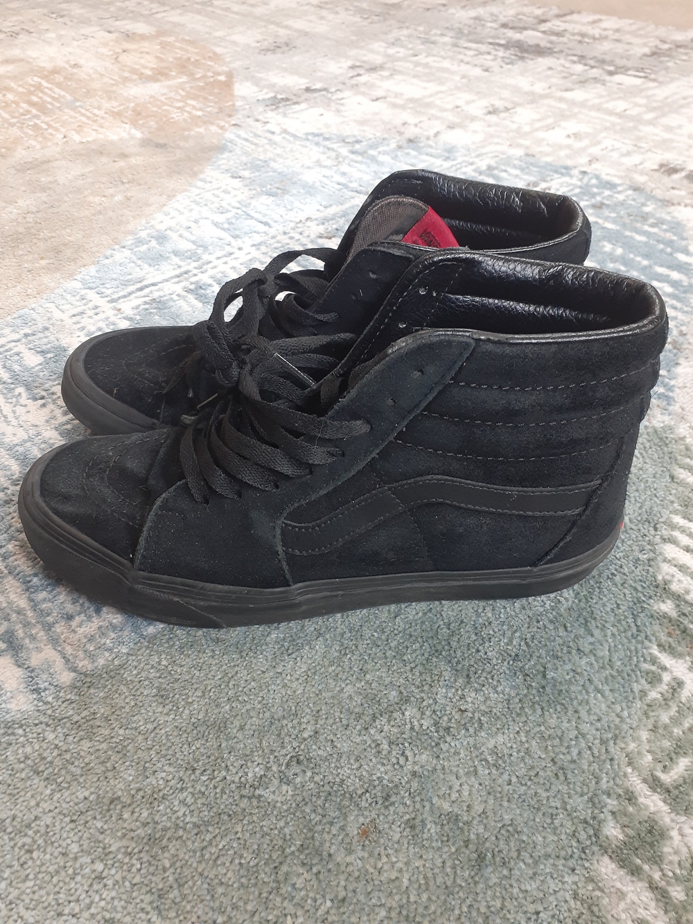 Vans Black On Black Suede High-Top Sneakers